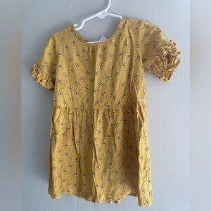 Carters Yellow Floral Silky Dress 2T Toddler Girl